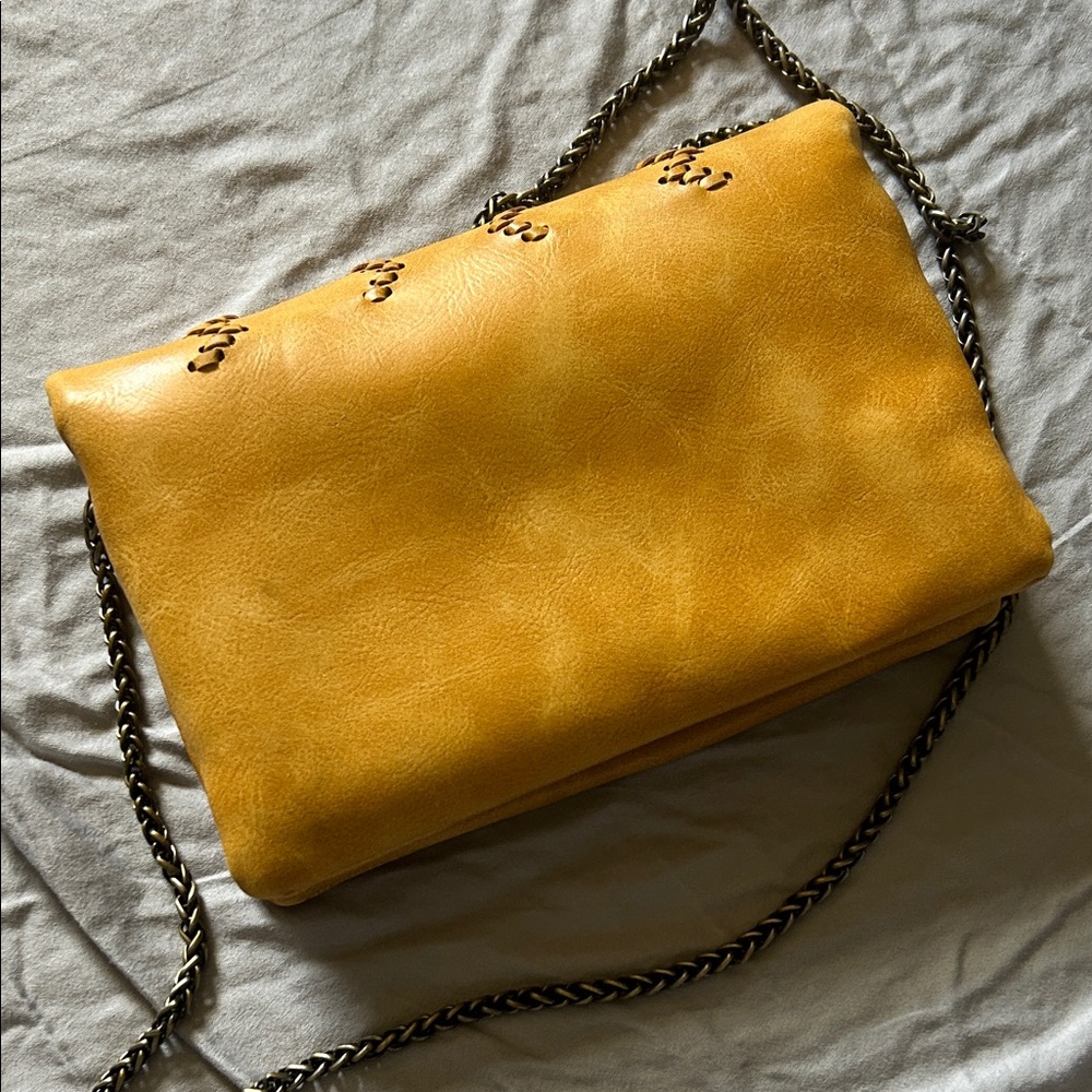 Street Level Mustard Embroidered Crossbody Bag - Picture 7 of 14